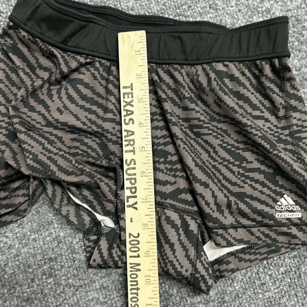 Adidas Shorts Womens Size M Gray Techfit Compression Chevron Athletic Gym